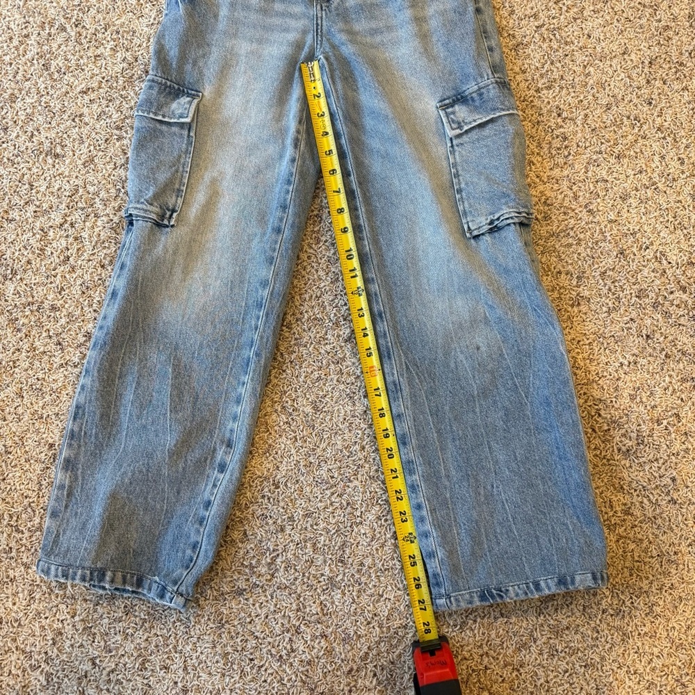 Pistola Bobbie Cargo Regent Wide Leg Trouser Jean Size 24 High Rise Utility - Picture 7 of 16